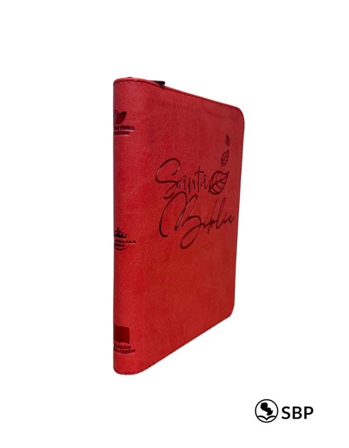 Biblia Reina Valera 1960 con cierre – Letra grande, roja