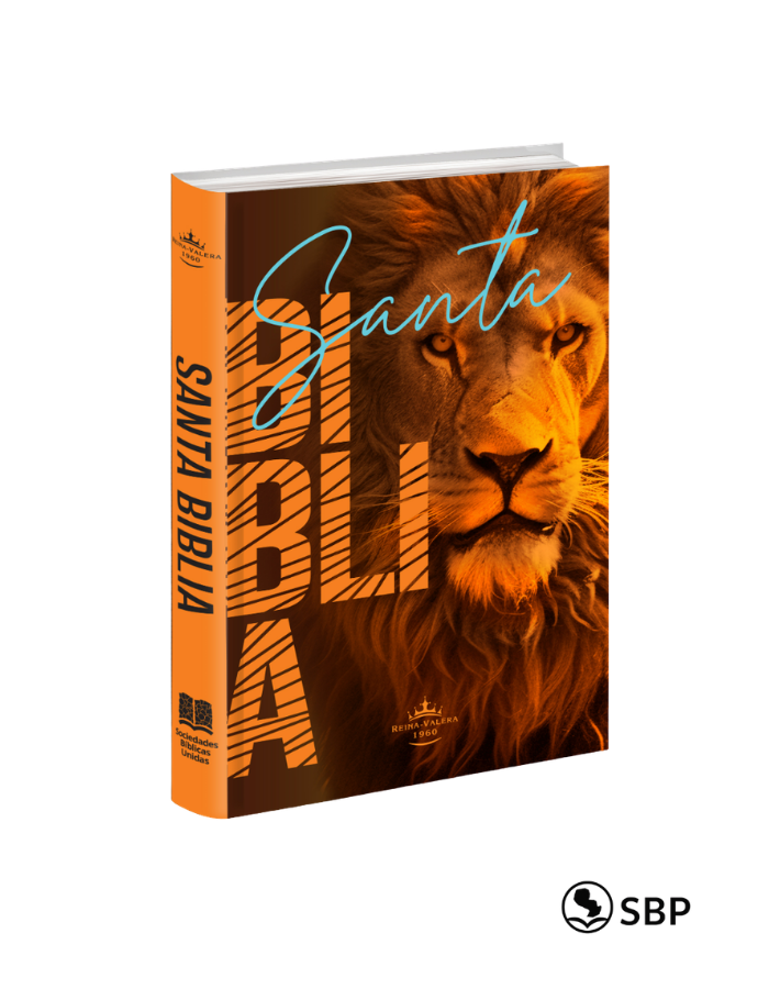 Biblia Reina Valera 1960 – Letra grande, tapa dura diseño león