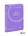 Santa Biblia Lila Letra Grande con Cierre