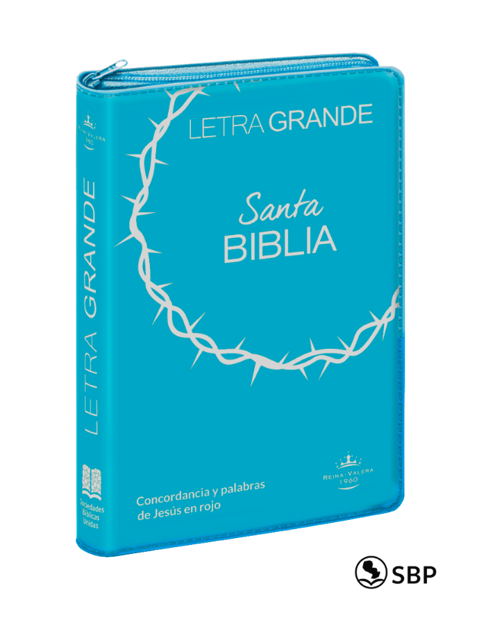 Santa Biblia Celeste Letra Grande con Cierre