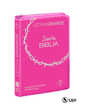 Santa Biblia Rosa Letra Grande con Cierre