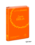 Santa Biblia Naranja Letra Grande con Cierre