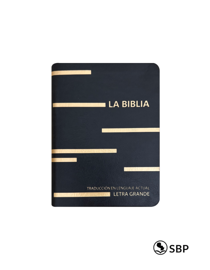La Biblia Negra y Dorada Letra Grande – TLA Mediana