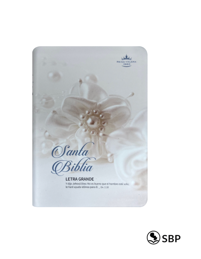 Santa Biblia Blanca Floral Letra Grande – RVR1960