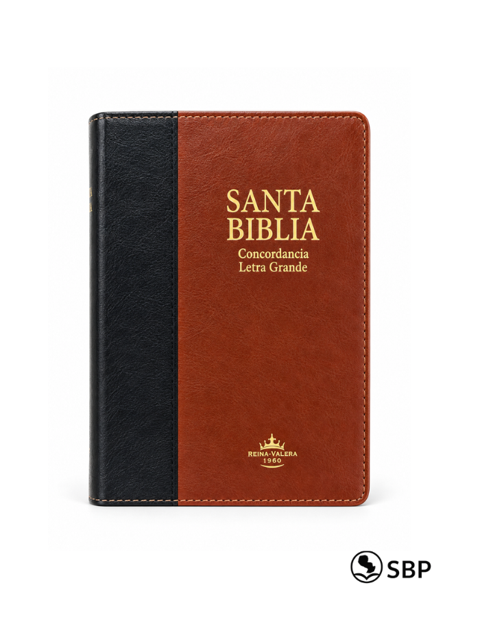 Santa Biblia Reina-Valera 1960 – Letra Grande con Concordancia y Cierre | Marrón y Negro