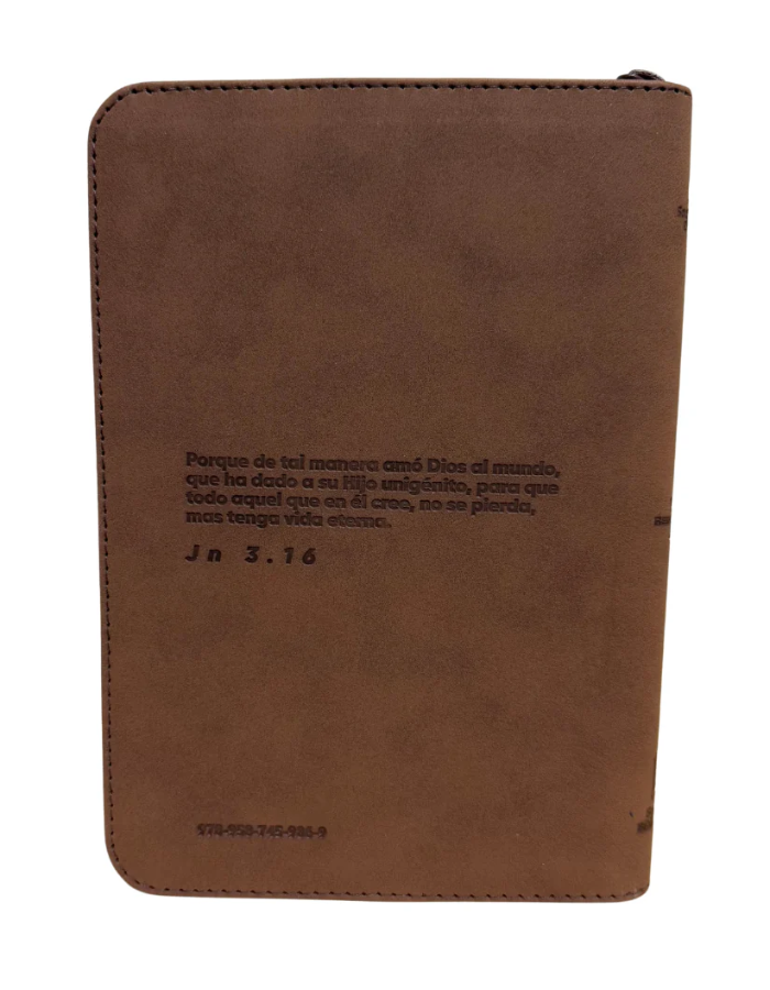 Biblia Reina Valera 1960 con cierre – Letra grande, marrón