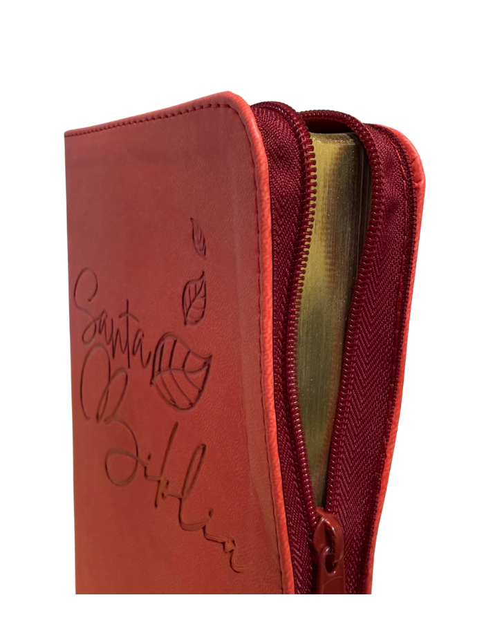 Biblia Reina Valera 1960 con cierre – Letra grande, roja
