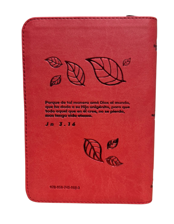 Biblia Reina Valera 1960 con cierre – Letra grande, roja